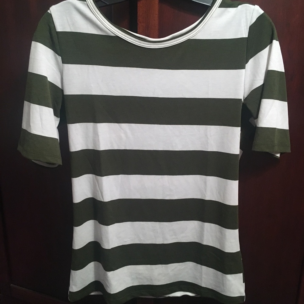 LuLaRoe Gigi Army Green/Off White